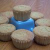 Berry Surprise Cupcakes in a circle around a small blue dish