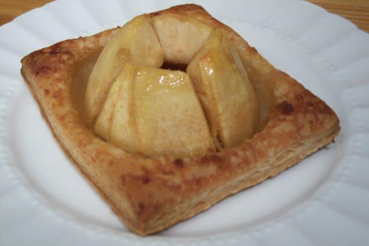 Parisian Apple Tartlet on round white plate