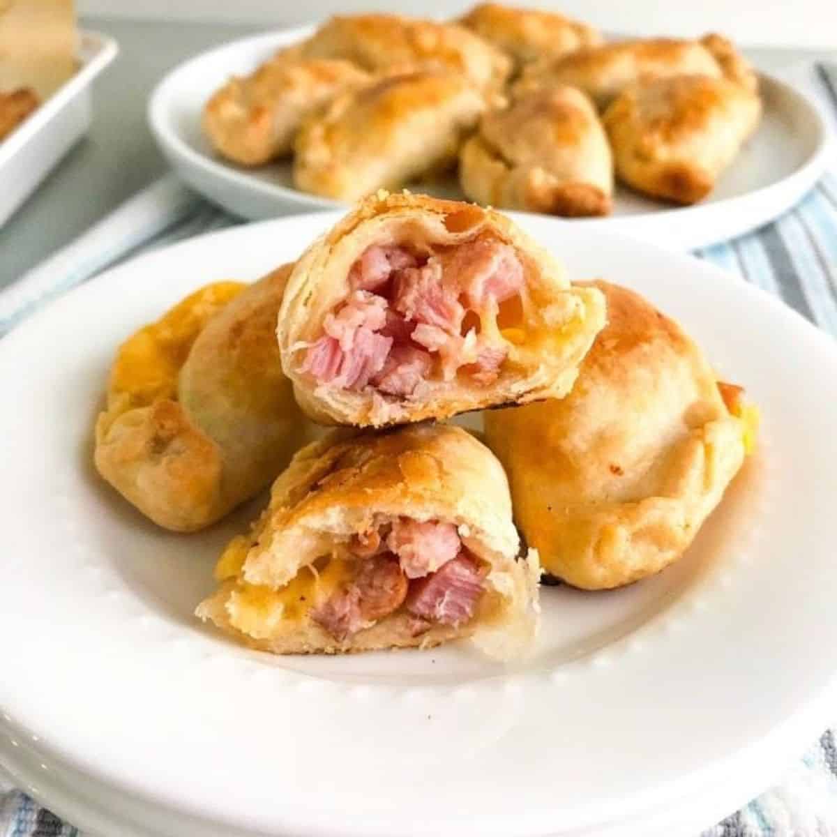 Ham and cheese pastries, I hope they are as good as they look and